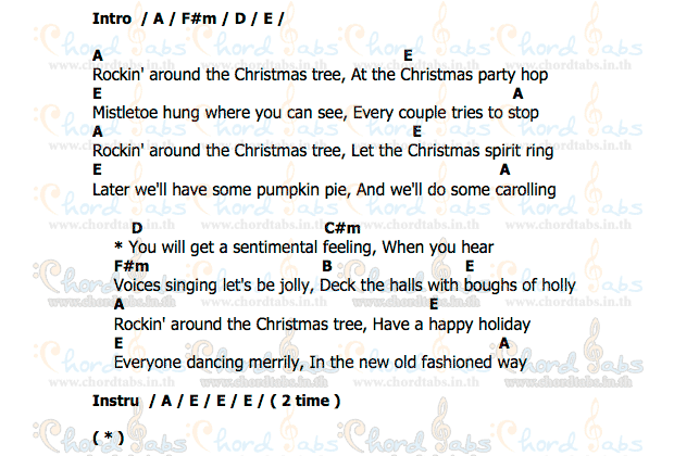 คอร์ด Rockin' Around The Christmas Tree Brenda Lee