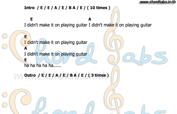 คอร์ด I_Didn’t_Make_It_On_Playing_Guitar Elvis presley