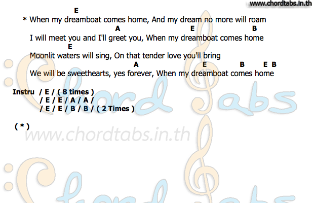 คอร์ด When_My_Dreamboat_Comes_Home Fats Domino