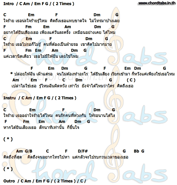 คอร์ด ใจร้าย นิโคล เทริโอ