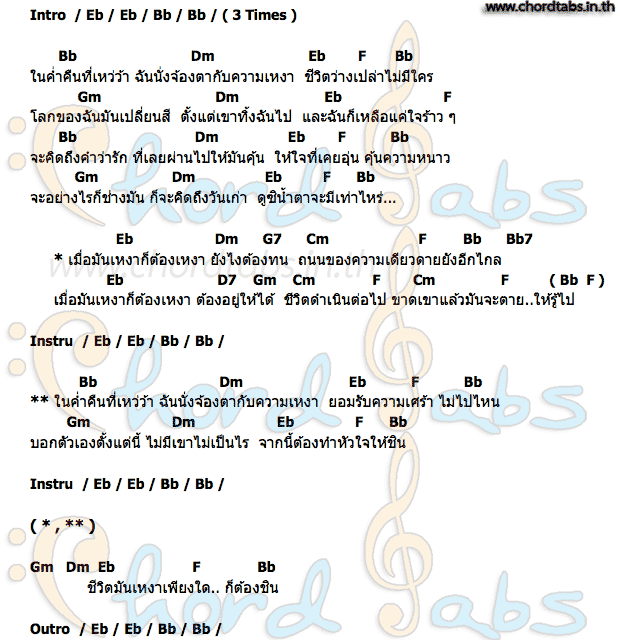 คอร์ด จ้องตากับความเหงา ลานนา คัมมินส์