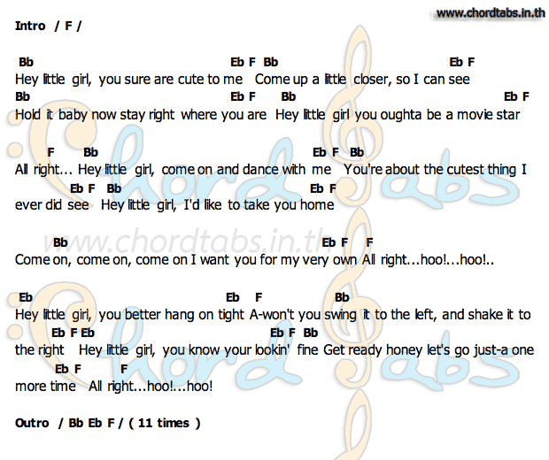 คอร์ด Hey_little_Girl Elvis presley