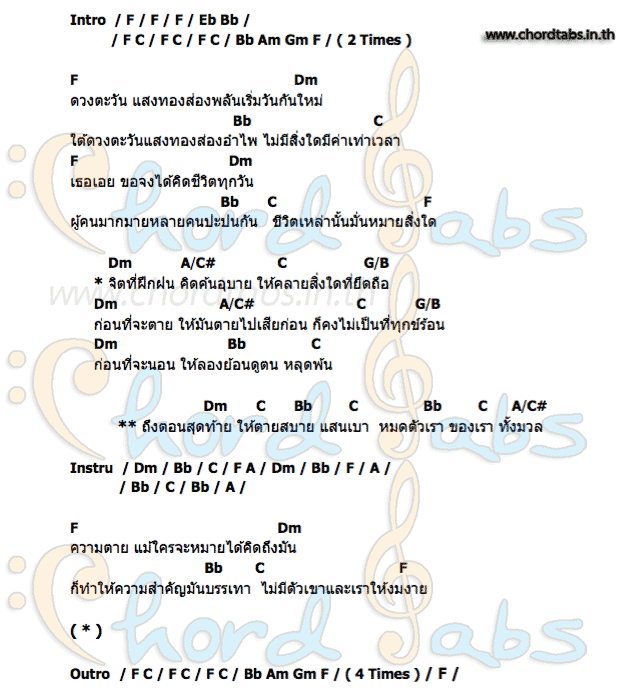 คอร์ด มรณะสติ เรียนเชิญผู้มีจิตศรัทธา