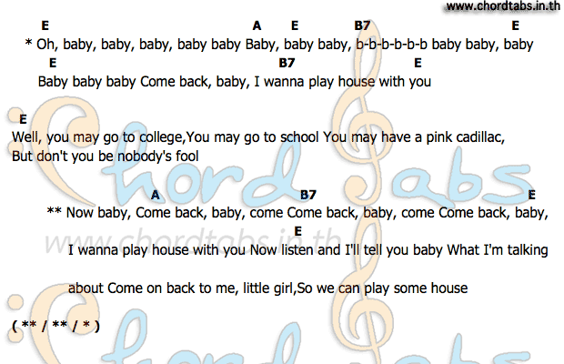 คอร์ด Baby_‘_Let’s_Play_House Elvis presley