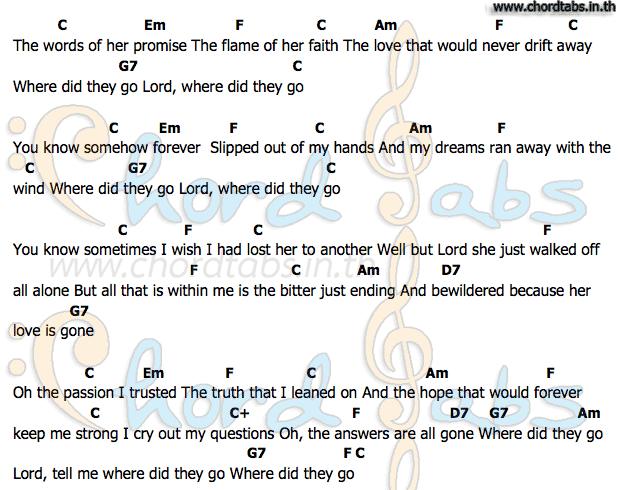 คอร์ด Where_Did_They_Go_Lord Elvis presley