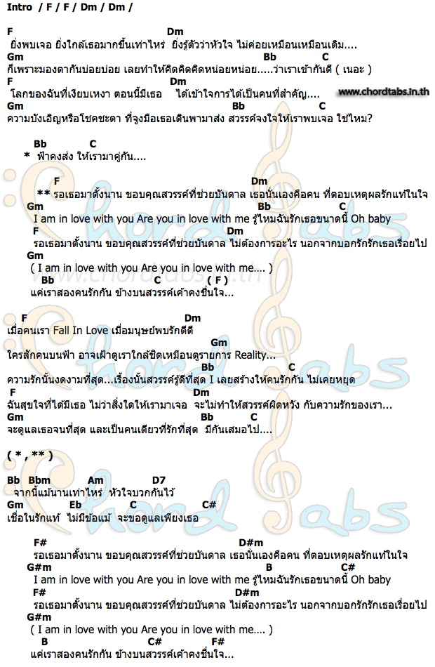 คอร์ด สวรรค์_IN_LOVE ไอซ์ x ว่านไฉ