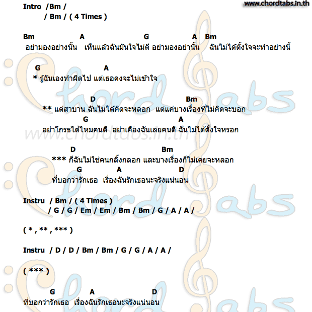 คอร์ด สาบาน โดม ปกรณ์ ลัม