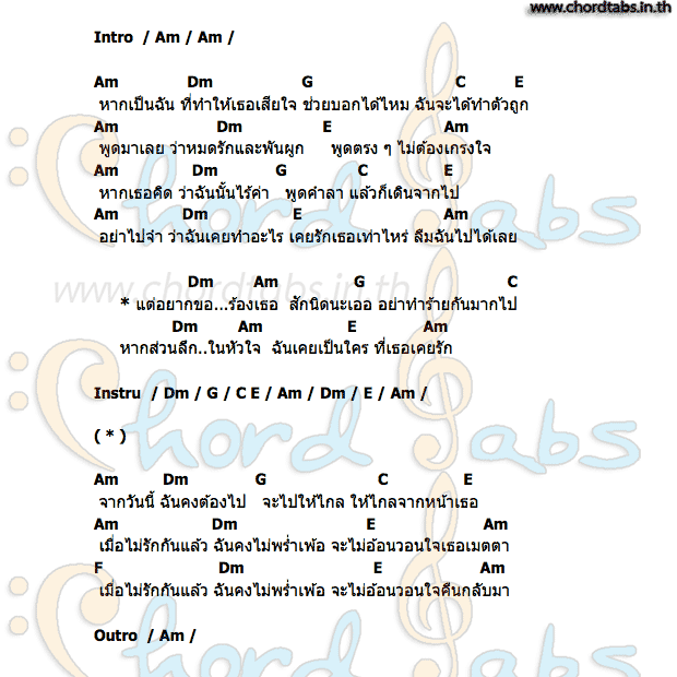 คอร์ด อ้อนวอน เสก Loso