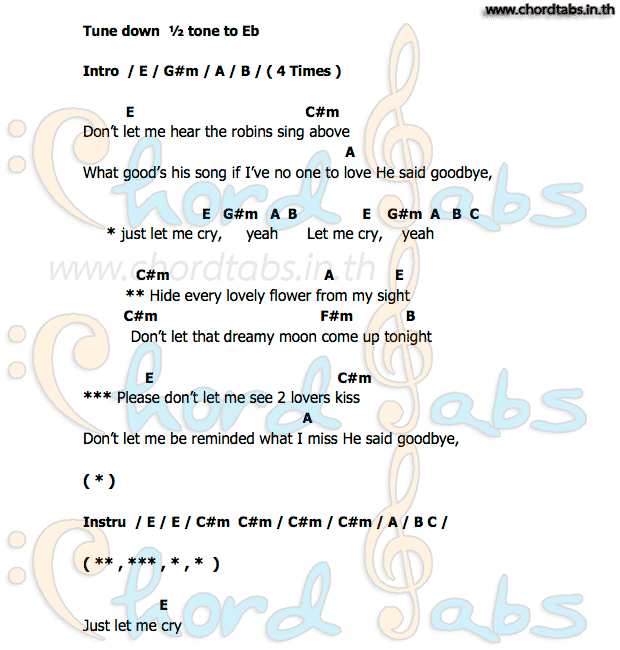 คอร์ด Let_Me_Cry Mary Ann