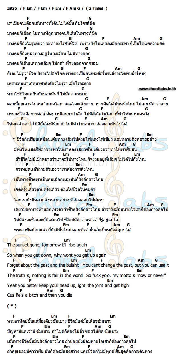 คอร์ด ชีวิต My Mate Nate