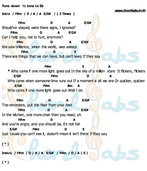 คอร์ด One_More_Light Linkin Park