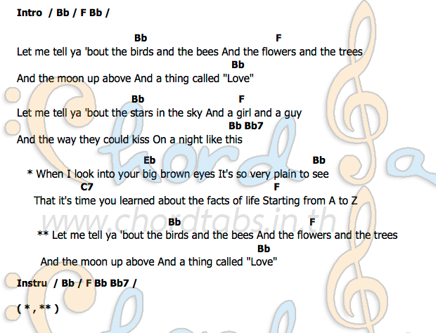 คอร์ด Gary_Lewis_And_The_Playboys The Birds And The Bees