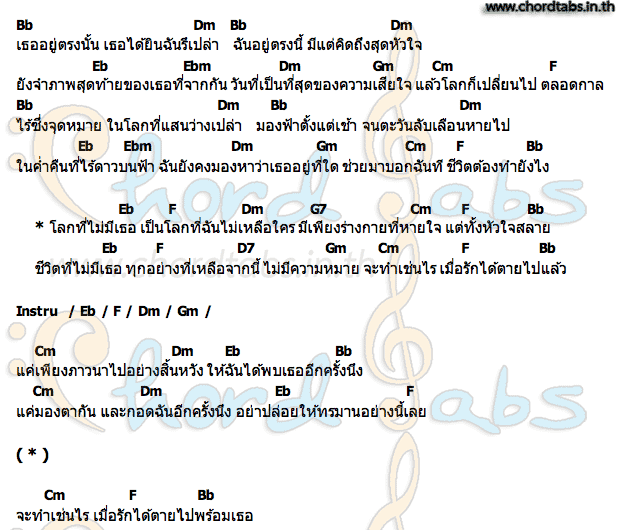 คอร์ด โลกที่ไม่มีเธอ บิลบิลลี่01