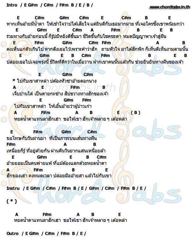 คอร์ด ไปกับเขาสาหล่า บ๋อม ศักดา