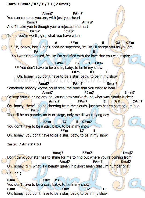 คอร์ด You_Don_t_Have_to_Be_a_Star Marilyn Manson