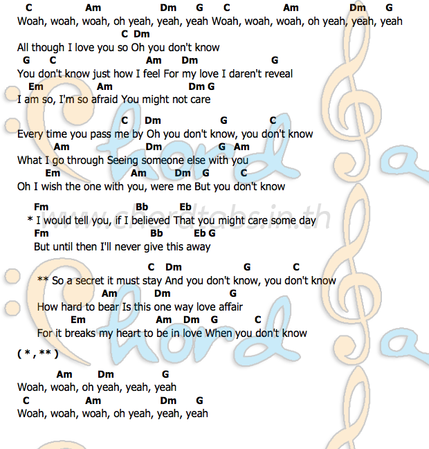 คอร์ด You_Don_t_Know Helen Shapiro