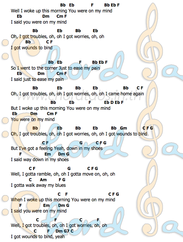 คอร์ด You_Were_On_My_Mind Crispian St. Peters