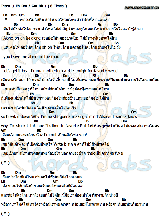 คอร์ด เสียงตะโกนที่ส่งไปไม่ถึง Daily New