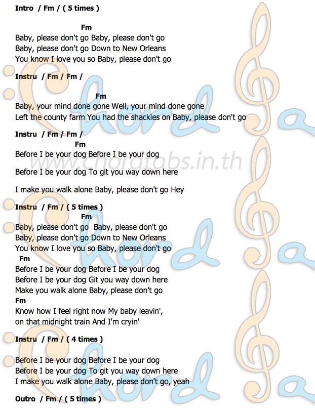 คอร์ด Baby Please Don t Go The Rolling Stones
