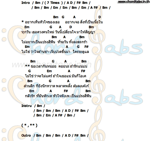 คอร์ด ไม่อยากเป็นแปรงสีฟัน ปานามา