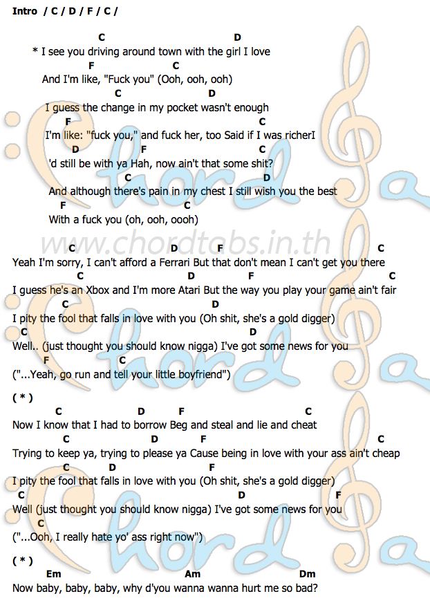 คอร์ด Fuck You CeeLo Green