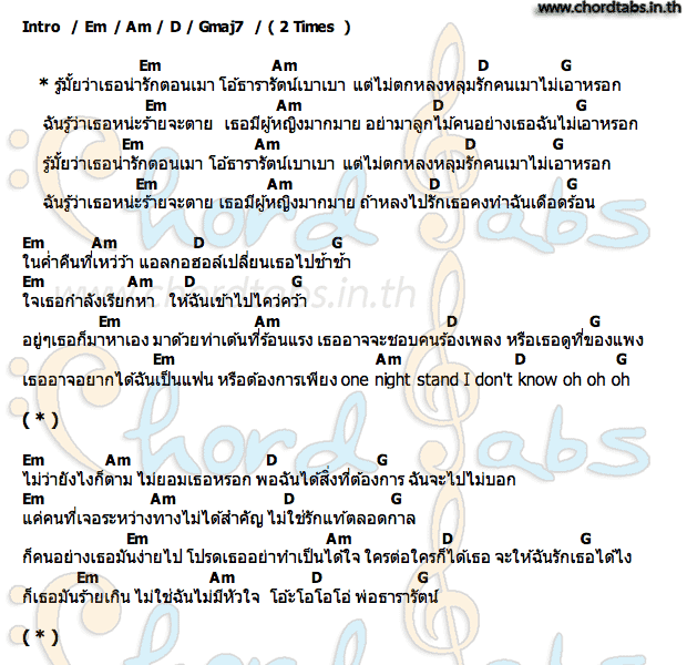 คอร์ด ธารารัตน์ น้ำชา ชีรณัฐ