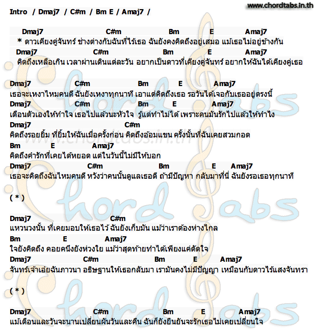 คอร์ด MOON2 (คิดถึงอีกแล้ว) NAVA