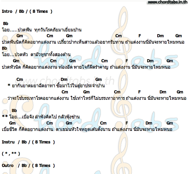 คอร์ด โรคประหลาด สันติ ดวงสว่าง