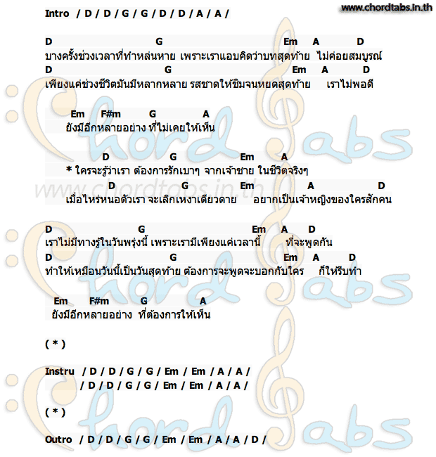 คอร์ด รักเบาๆ ธัญญ่า อาร์สยาม