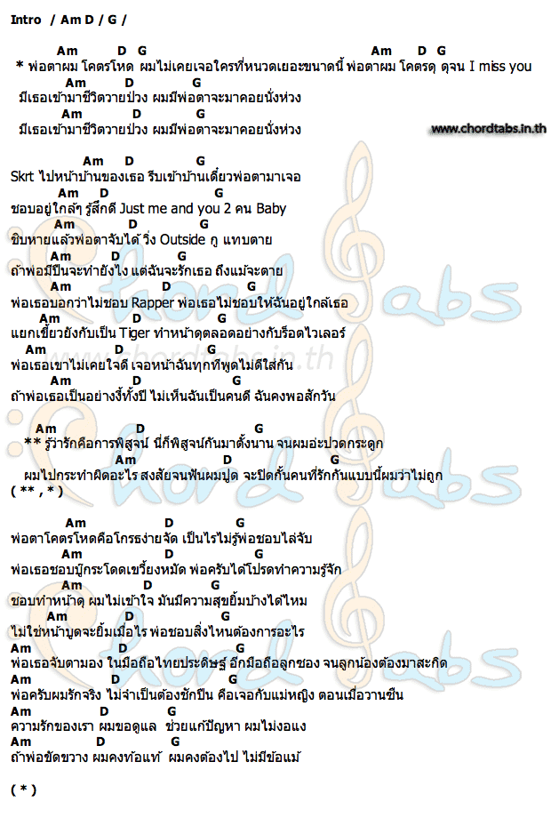 คอร์ด พ่อตาครับ GAVIN.D