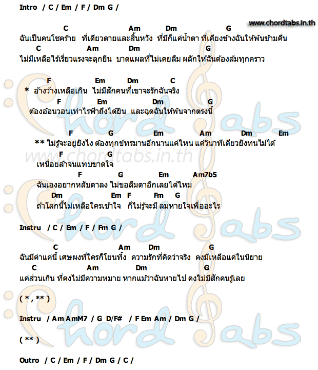 คอร์ด คนโชคร้าย ฟิล์ม บงกช