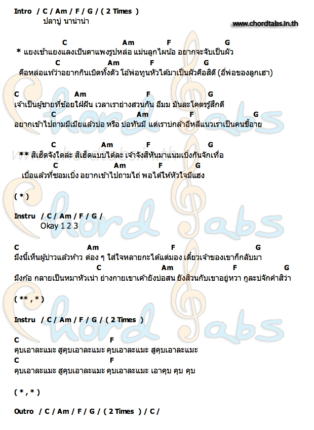 คอร์ด พ่อของลูก ปลาบู่ (Pabou)