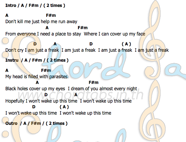 คอร์ด Freaks Surf Curse