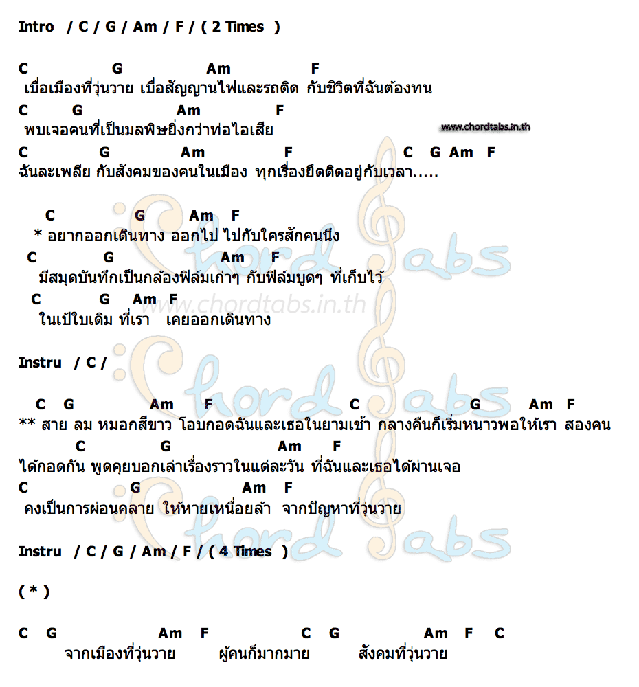 คอร์ด เบื่อ สุขอรุณ