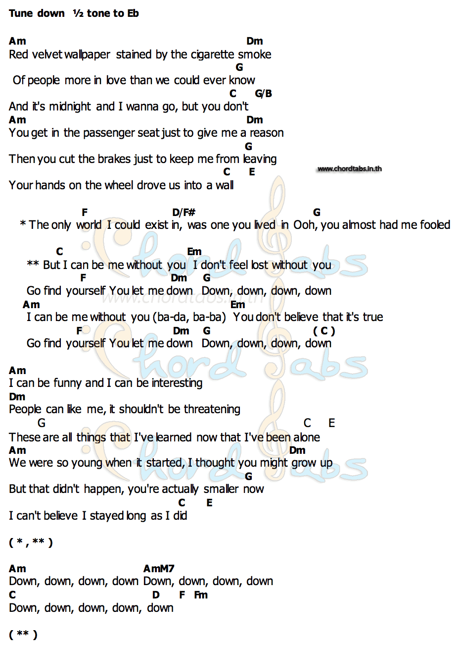 คอร์ด Me Without You Ashe
