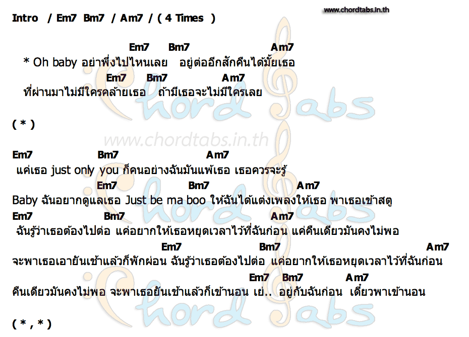 คอร์ด Nights With You Tobii