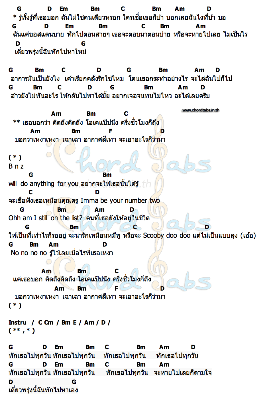 คอร์ด ทักครับ BNZ