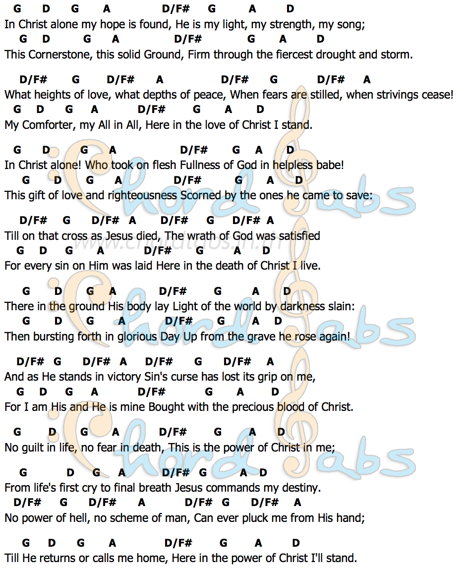 คอร์ด In Christ Alone Keith Getty
