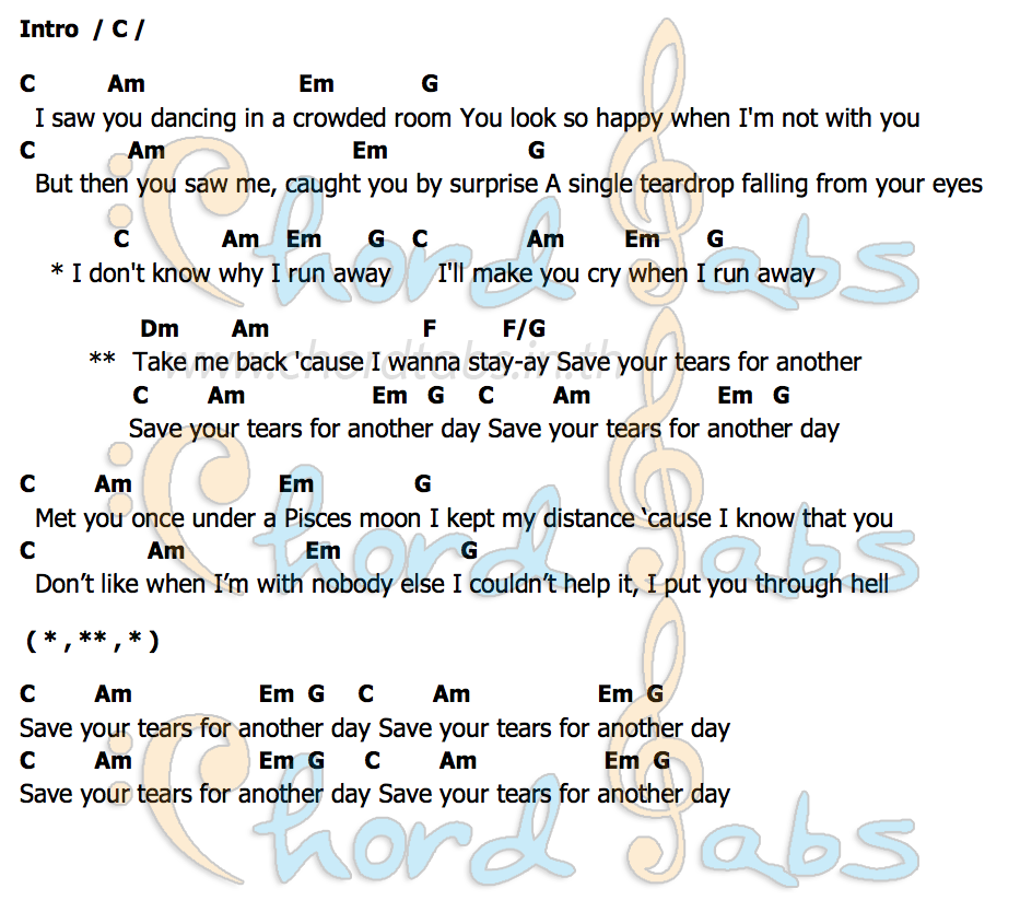 คอร์ด Save Your Tears Remix The Weeknd & Ariana Grande