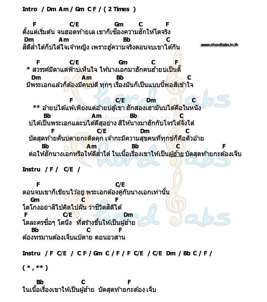 คอร์ด ผู้ฮ้าย BIGYAI แบกือ