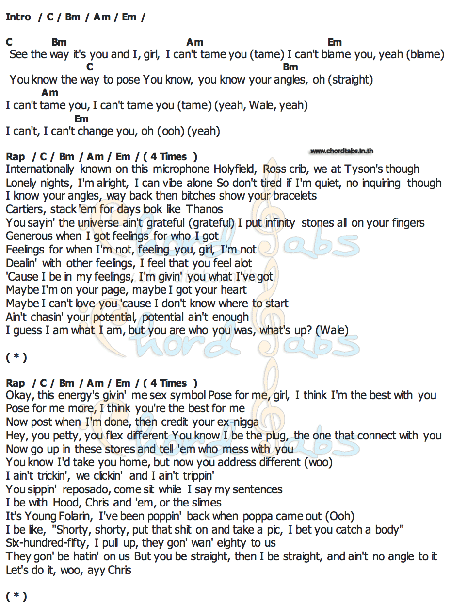 คอร์ด Angles (feat. Chris Brown) Wale