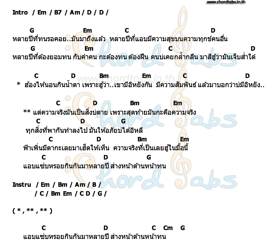 คอร์ด ฟ้ามีตา เอ๋ มิรา