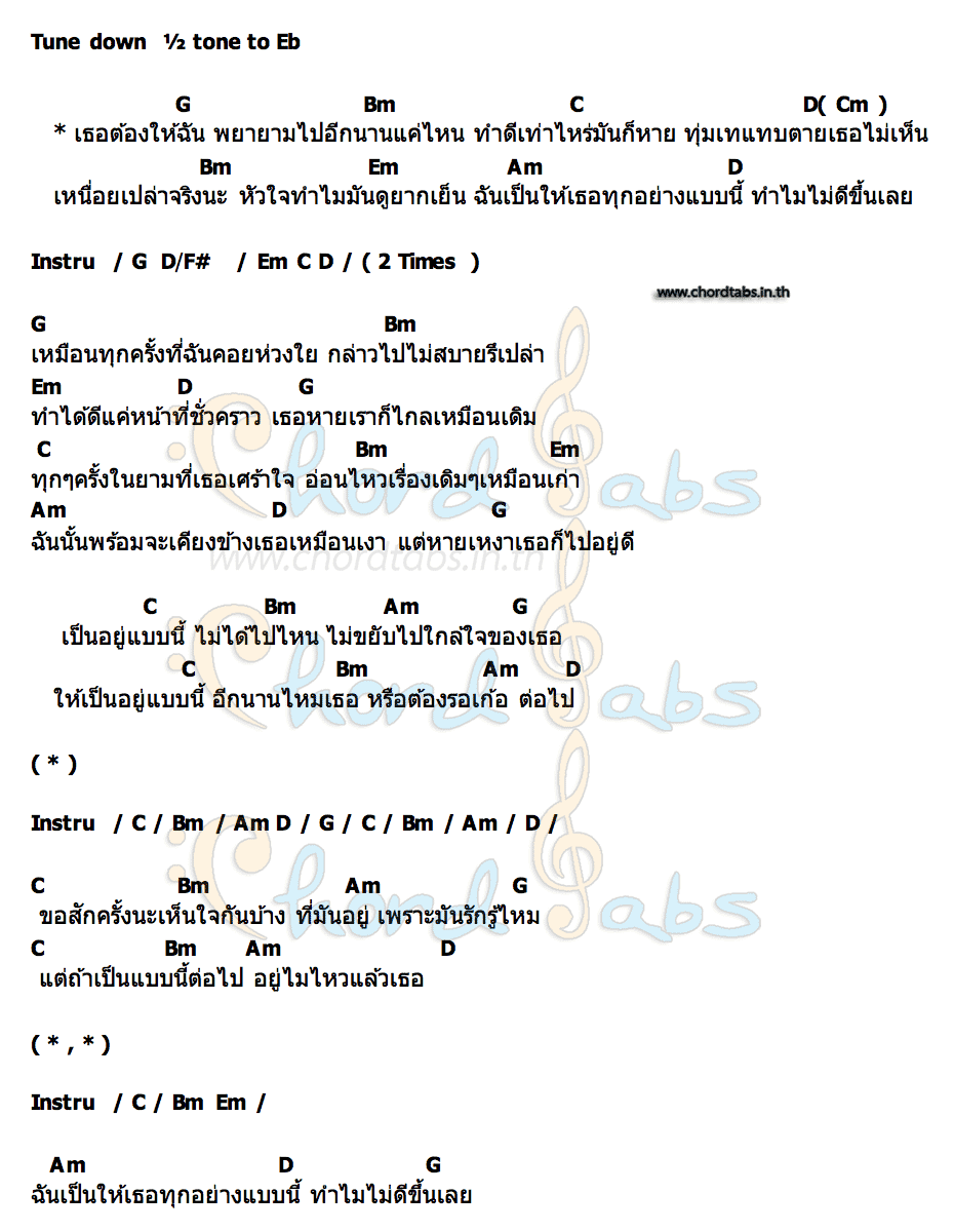 คอร์ด เหนื่อยเปล่า โซดา ภูมิ