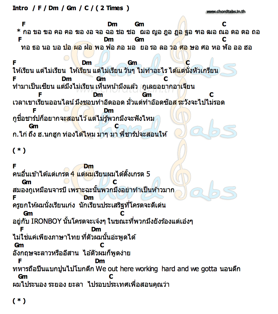 คอร์ด เพลง ก เอ๋ย ก ไก่ ไม่ใช่แบบดั้งเดิม MyMateNate 24ชั่วโมง