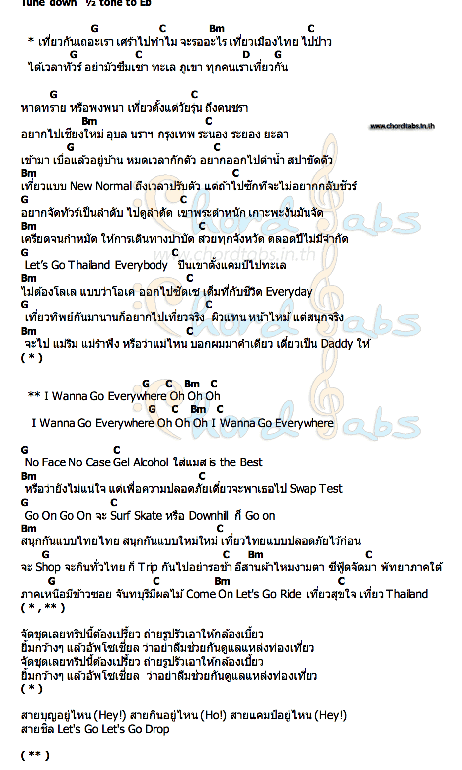 คอร์ด เที่ยวกันเถอะเรา F.HERO x BOOM BOOM CASH