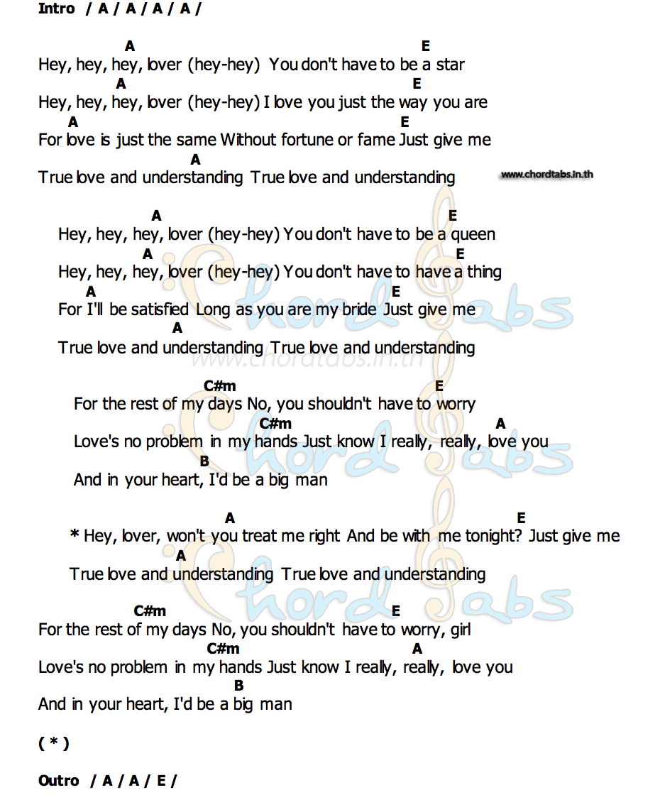 คอร์ด Hey Lover Wabie
