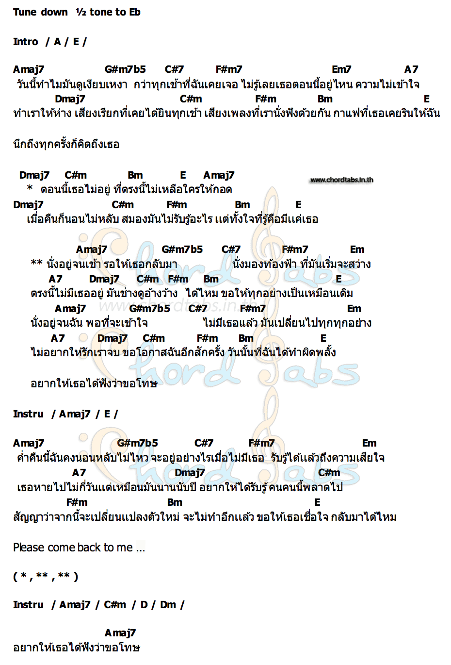 คอร์ด นั่งอยู่จนเช้า TEE JETS