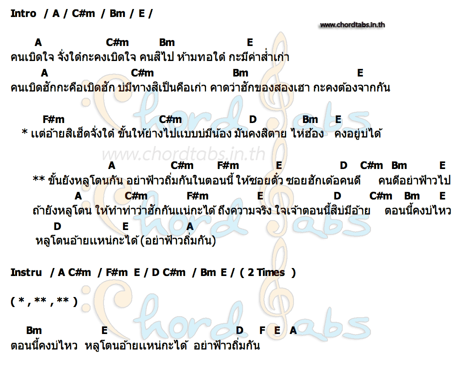 คอร์ด หลูโตนเเหน่ รุตน์ รักษ์ศิลป์