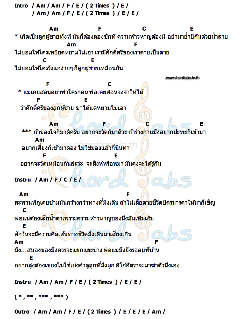 คอร์ด ก้าวศูนย์ ทิดแอม