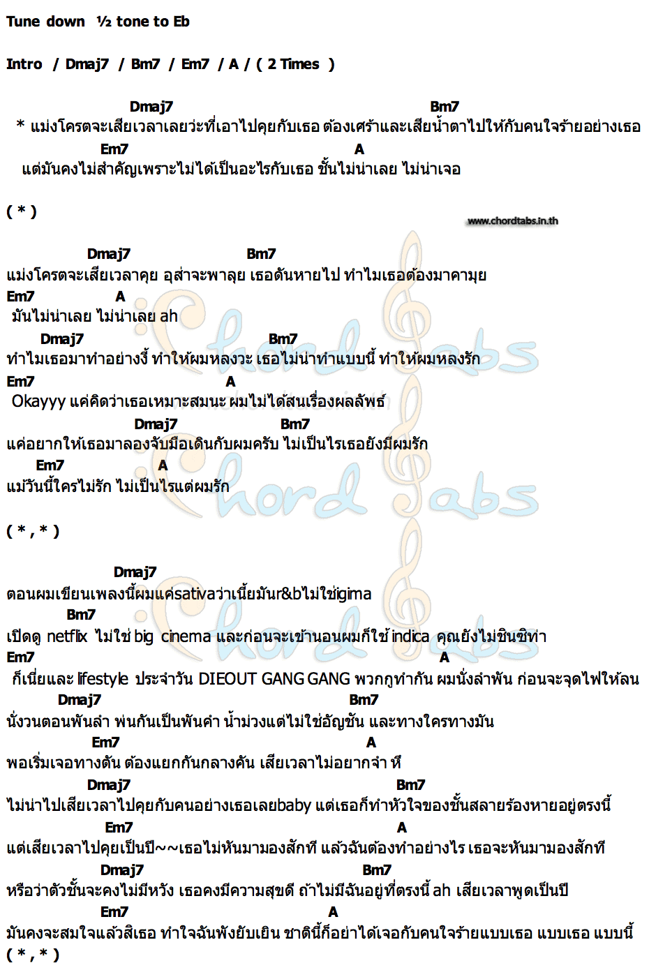 คอร์ด เสียเวลาคุย 1ST&SARAN